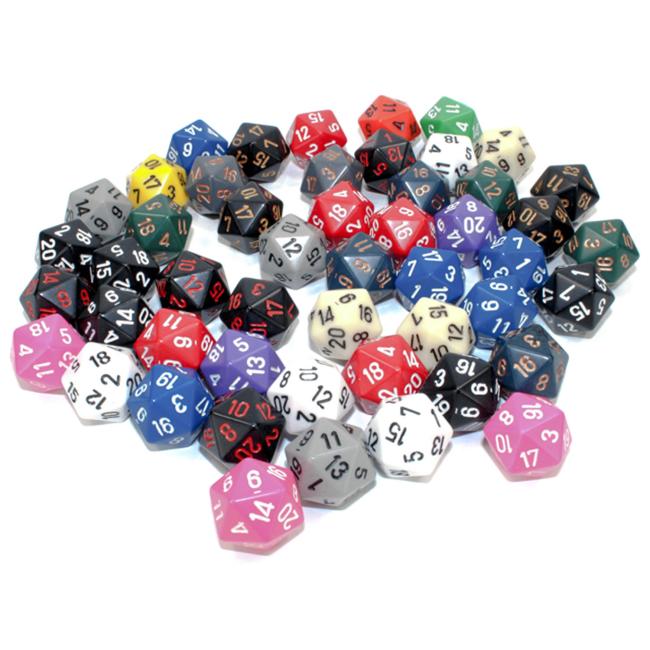 Opaque Polyhedral d20 Dice